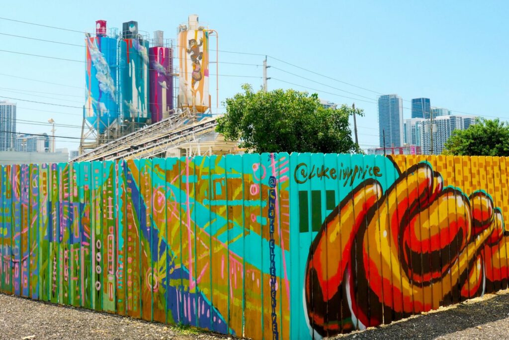 Graffiti on a construction site in Miami