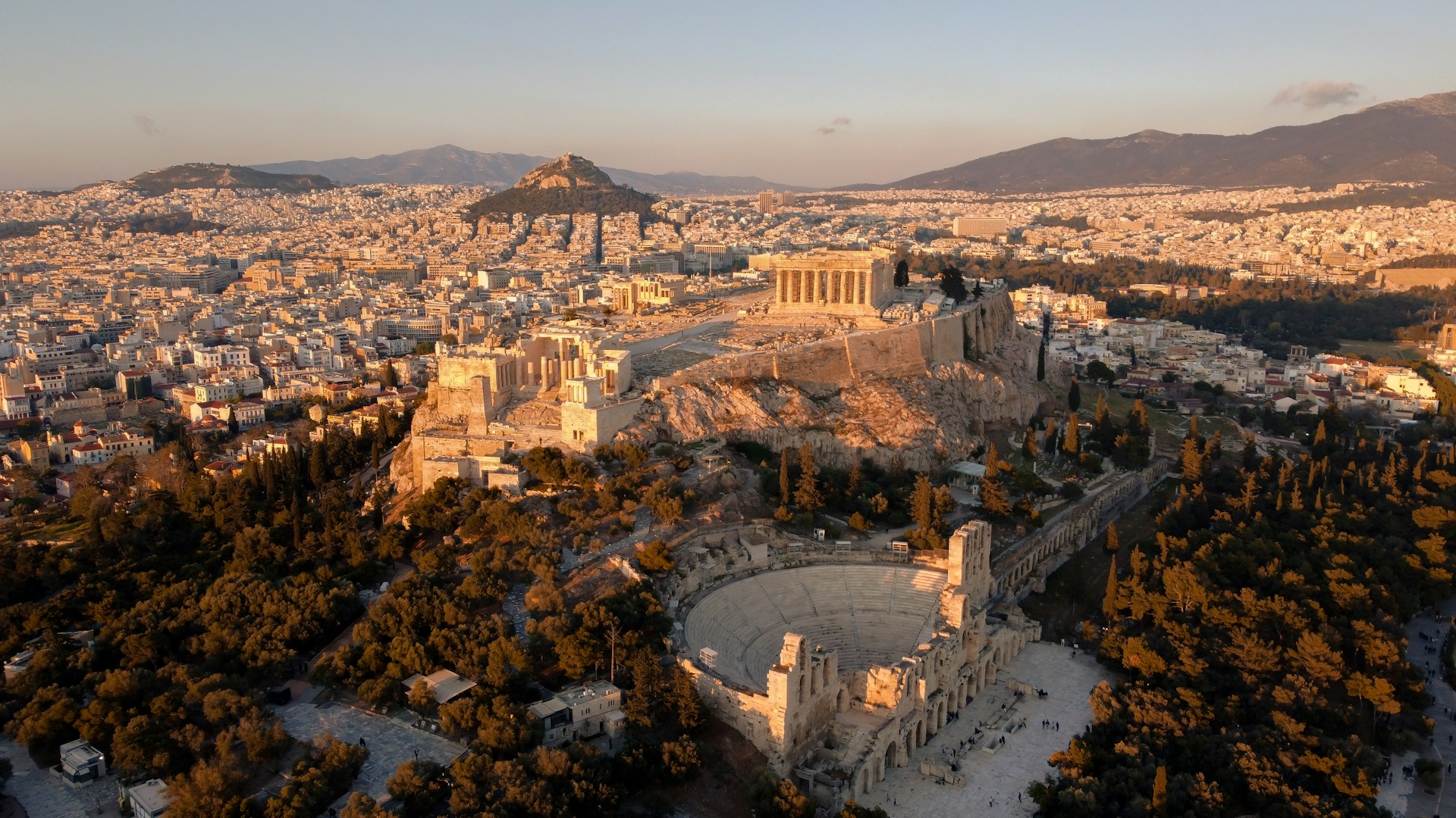 The Acropolis, Athens, at sunset
