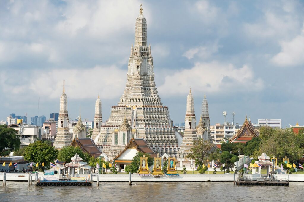 Wat Arun over the water in Bangkok