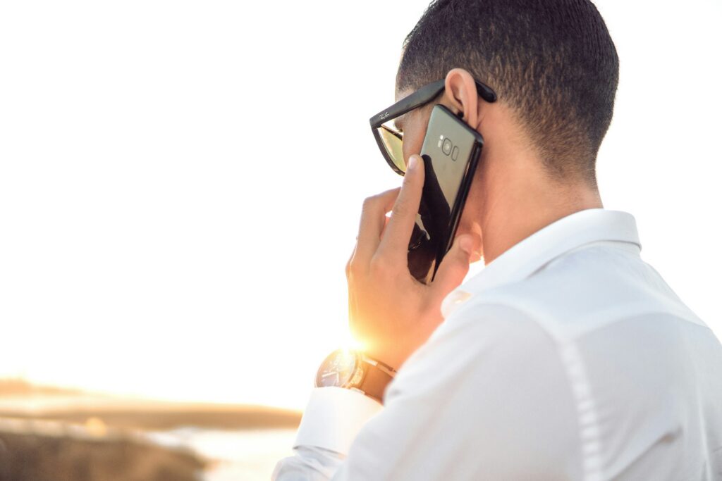 A man holding a phone
