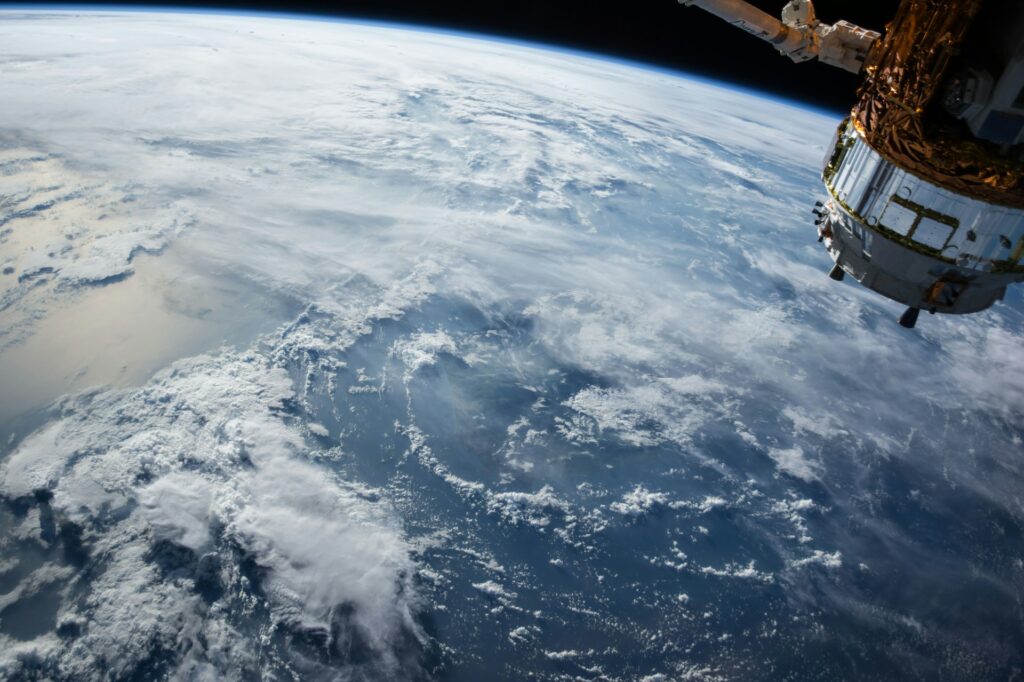 A satellite view of Planet Earth