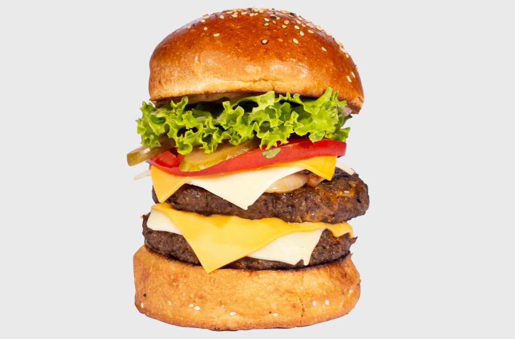 burger with lettuce and tomato

