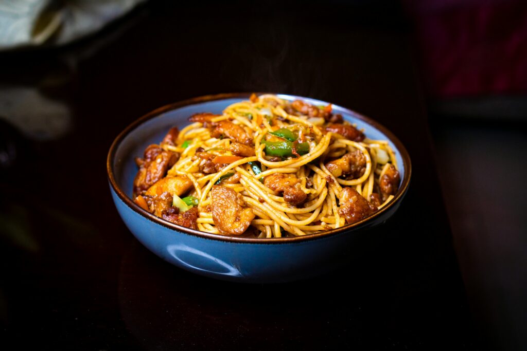 A bowl of
Chicken Chow Mein