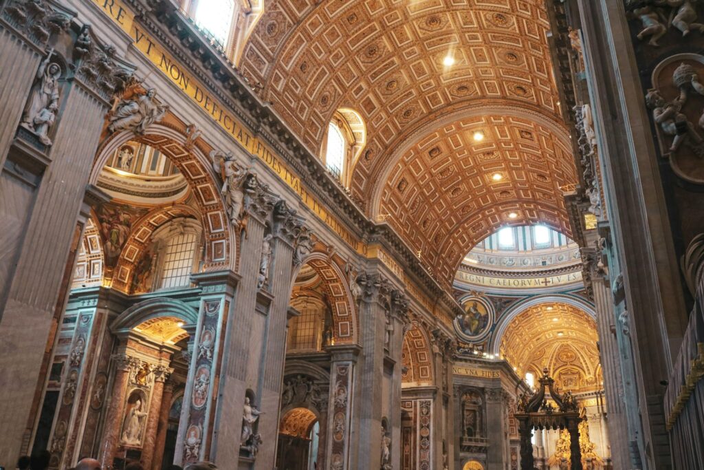 The ceiling of St Peter's Basilica