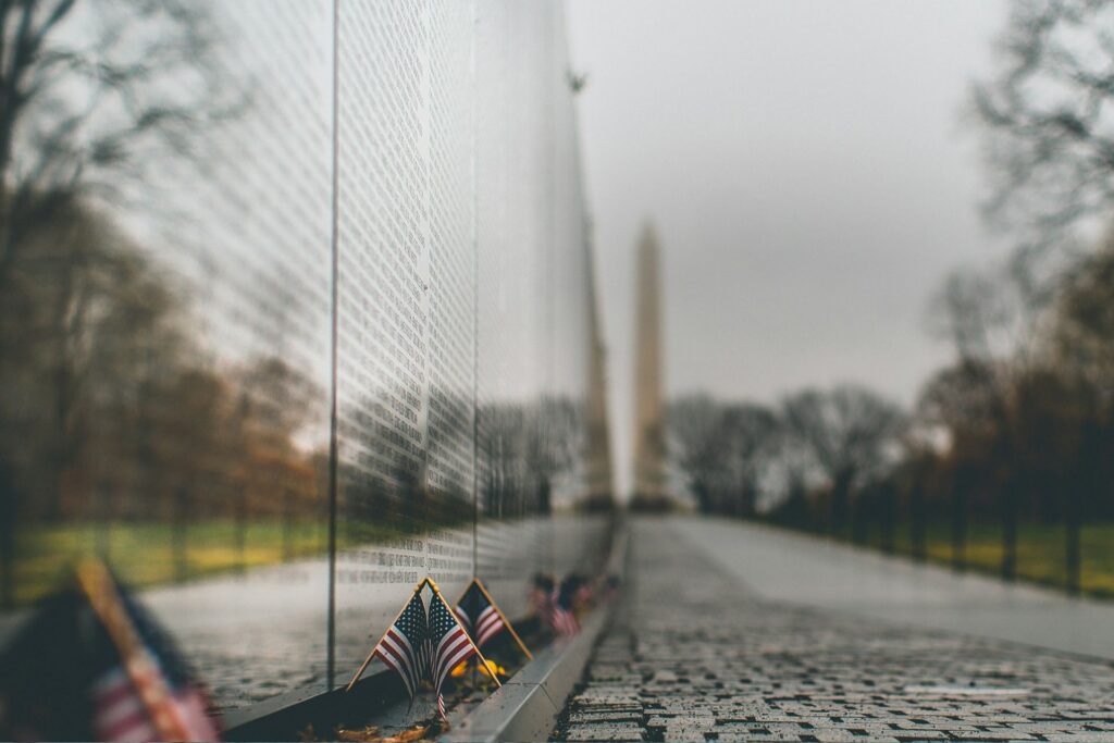The Vietnam Memorial in Washington D.C.