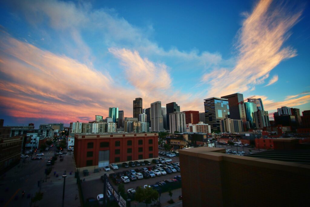 The cityscape of Denver